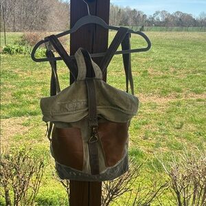 Bridgetown University Canvas and Leather Backpack